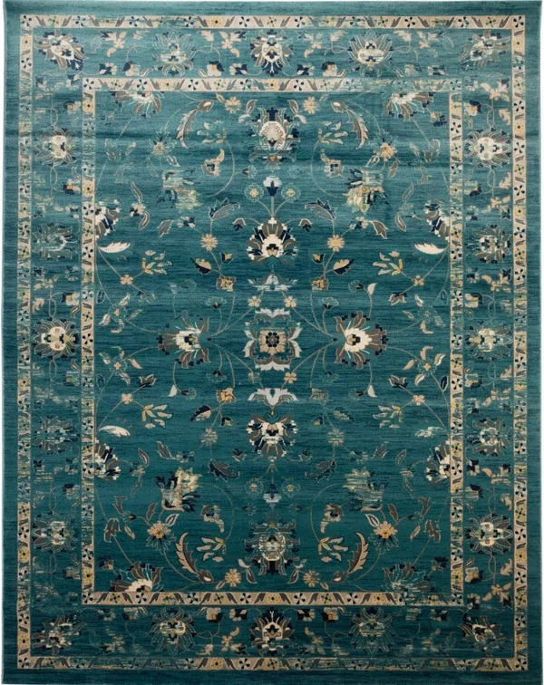 Safavieh EVK514G Evoke Turquoise, Beige Area Rug - 9& x 12&