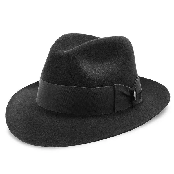 Stetson Temple Fur Felt Fedora Hat, Size: 7, Black