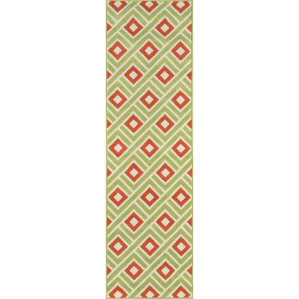 Momeni Baja Area Rug, Green, 8&6x22 x 13&