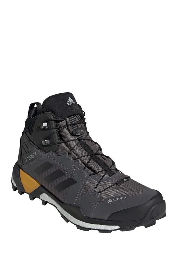 Adidas Men's Terrex Skychaser XT Mid GTX Shoes Grey Five - Black, Active Gold 8.5