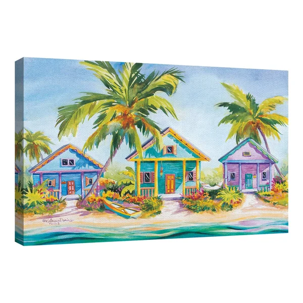 Masterpiece Art Gallery Island Charm Beach House by Kathleen Denis Canvas Art Print 24 inch x 36 inch