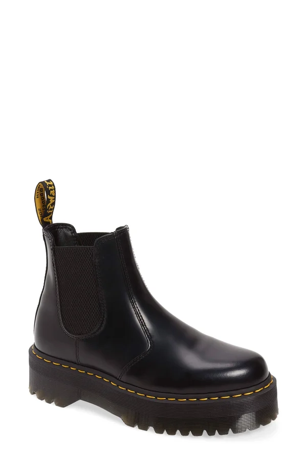 Dr. Martens Black 2976 Quad Platform Chelsea Boots