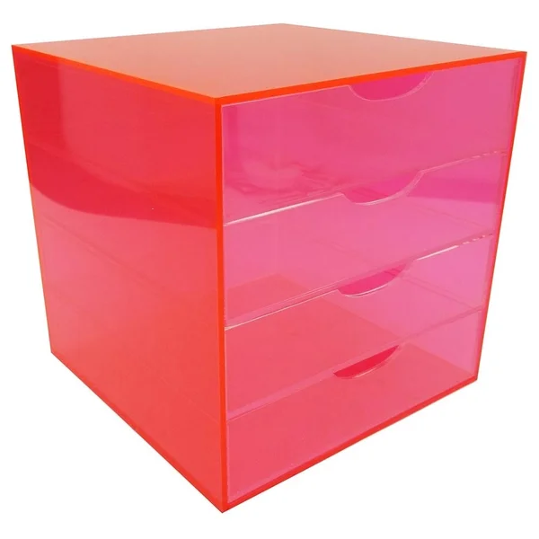 OnDisplay 4 Tier Neon Acrylic Cosmetic/Makeup Organizer