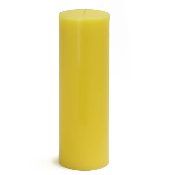 Jeco CPZ-108-12 3 x 9 in. Pillar Candles Metallic Silver - 12 Piece