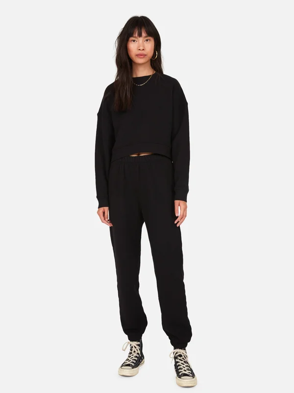 Fleece Relaxed Sweatpant Jet Black, XL