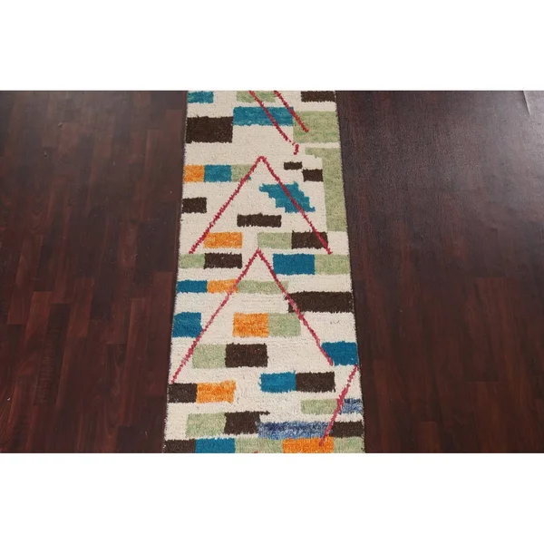 Tribal Moroccan Handmade Runner Rug 3x13