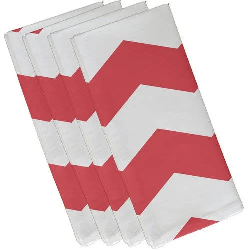 Simply Daisy 19 inch x 19 inch Geometric Print Napkin - Orange