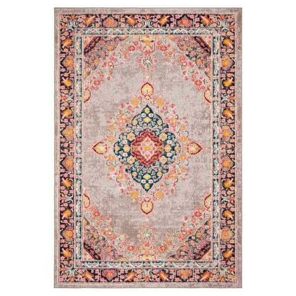 Safavieh Madison 200 Rug Collection MAD252F - Grey - Fuchsia - 9& x 12&