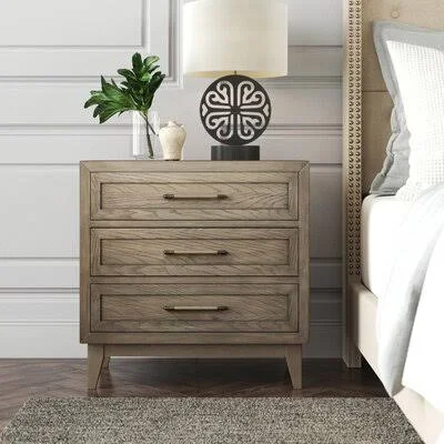 Karson 3 Drawer Nightstand Greyleigh