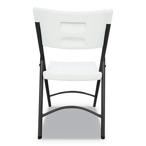 Alera ALEFR9302 Premium Molded Resin Folding Chair, White Seat/White BACK, Dark Gray Base