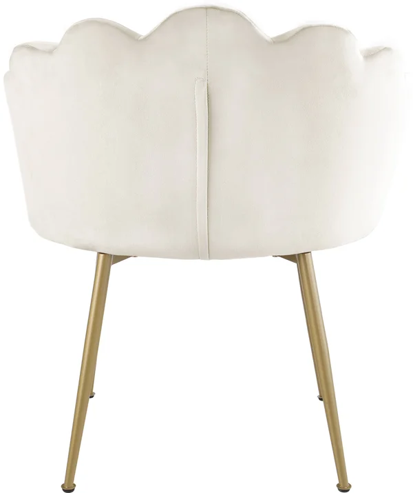 Meridian Furniture Claire Cream Velvet Dining Chair - Set of 2