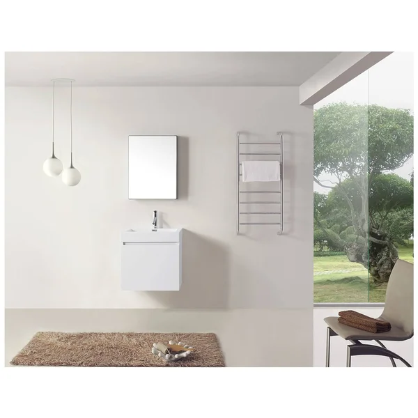 Virtu USA Zuri 24x22 Single Bathroom Vanity Set in Grey