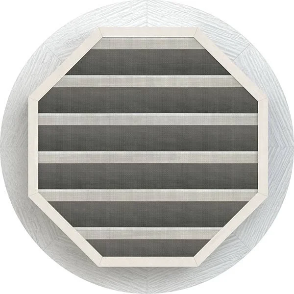 Ekena Millwork GVWRO12X1200RFPWR 12x22W x 12x22H Round Gable Vent (17x22W x 17x22H Frame Size): Primed - Functional, Rough Sawn W