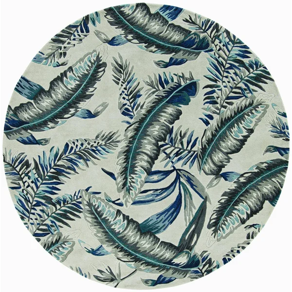 Kas Havana 2626 Grey/Blue Tropics Area Rug 30x22 x 50x22