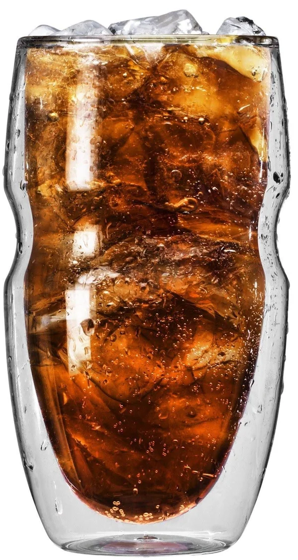 Ozeri Serafino Insulated Drinking Glasses Double Wall 16 oz. Iced Tea/ Coffee (Set-6)
