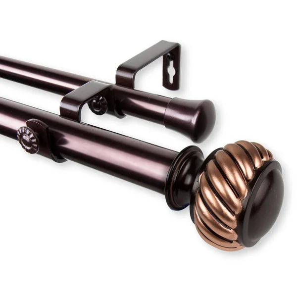 Rod Desyne Baldir 1x22 Double Curtain Rod - Bronze
