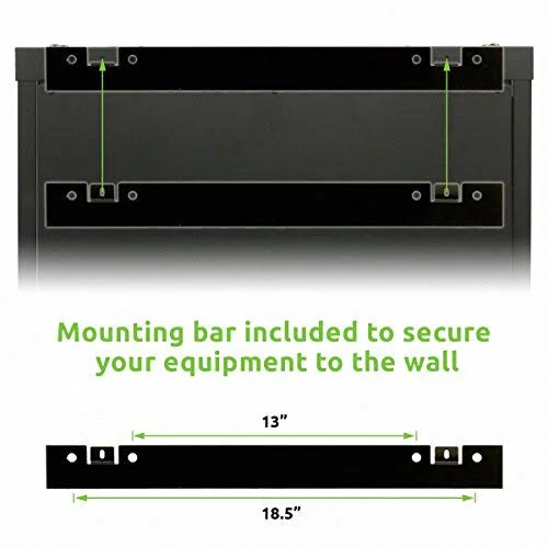 Navepoint 18U Deluxe It Wallmount Cabinet Enclosure 19-inch Server Network Rack with 81788