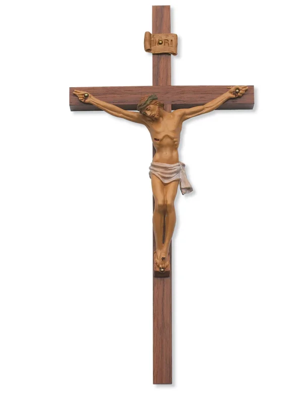 24 inch Walnut-Italian Corpus Crucifix