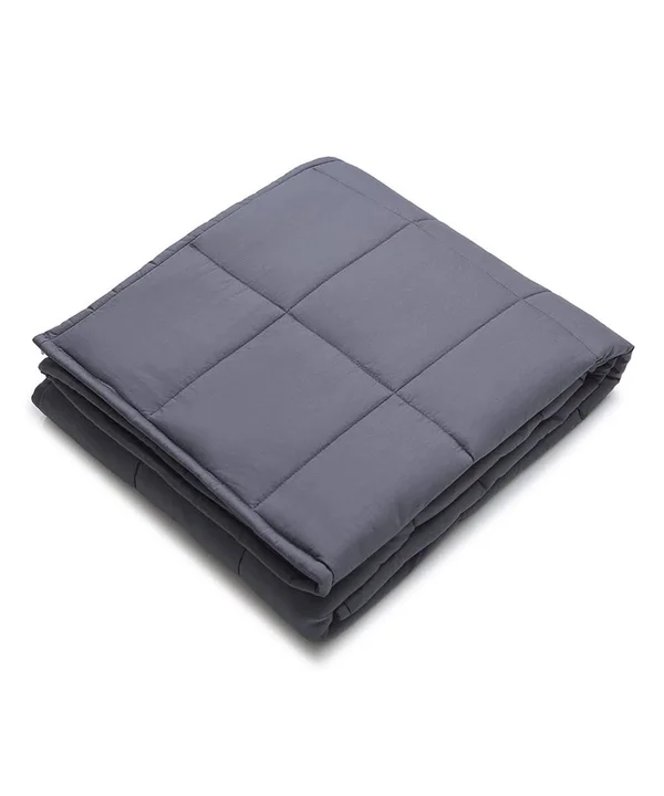 Bibb Home Weighted Blanket with Reversible Removable COVER, Silver, 60x22 x 80x22 - 15 lb