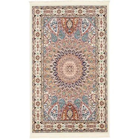 Astoria Grand Jackson Ivory Area Rug, Size: 3' x 5', White