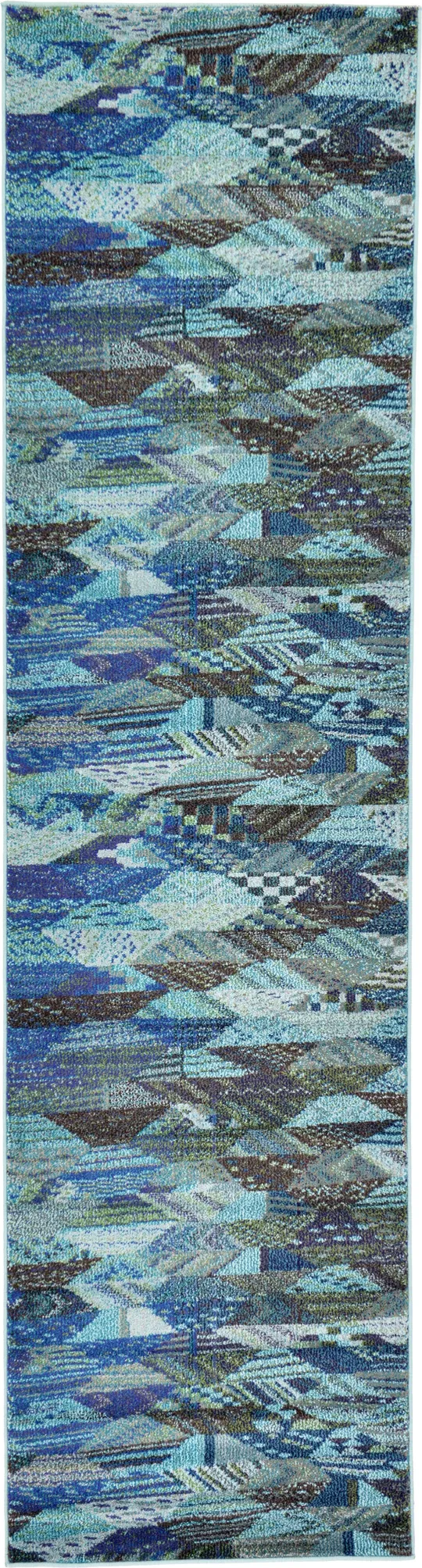 Unique Loom Sedona Rainier Blue 2& 7 x 10& 0 Runner Rug