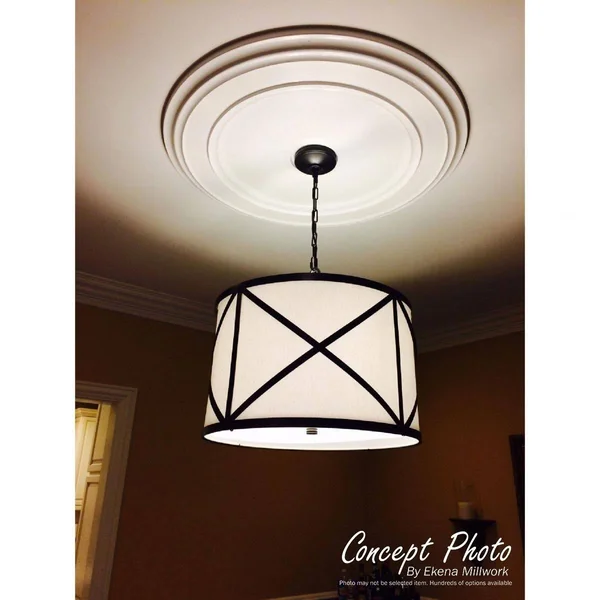 13x22OD x 7 1/2x22ID x 3/4x22P Bradford Classic Ceiling Medallion (Fits Canopies Up to 8 5/8x22) - Hand-Painted Painted Turtle Cr