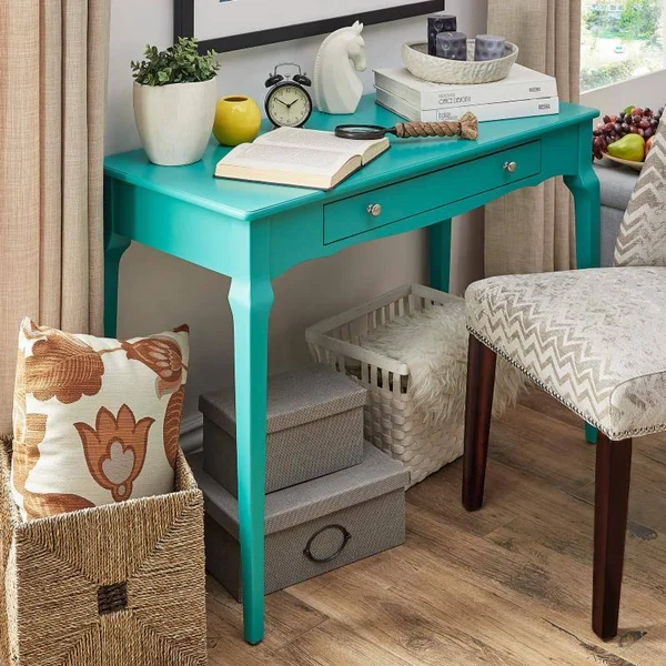 Chelsea Lane Single Drawer Writing Desk, Size: Large, Brown