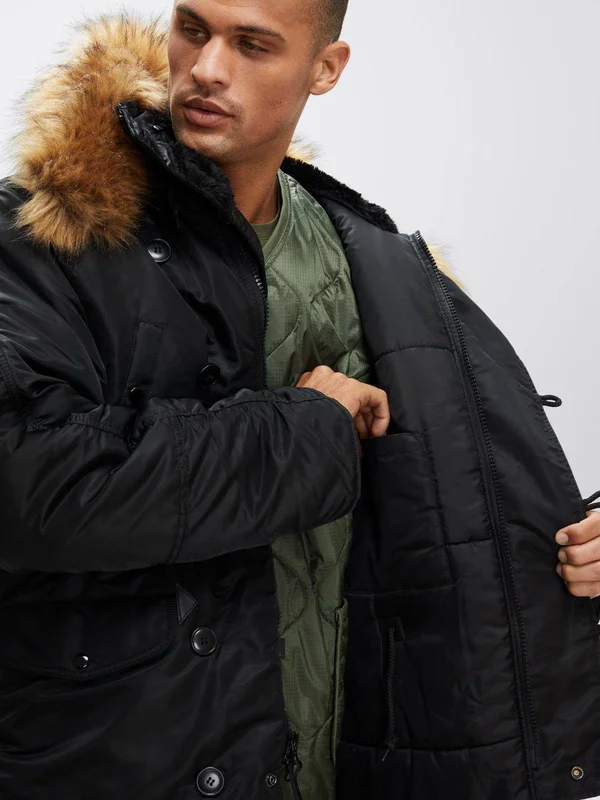 Alpha Industries Men's Black N-3B Parka