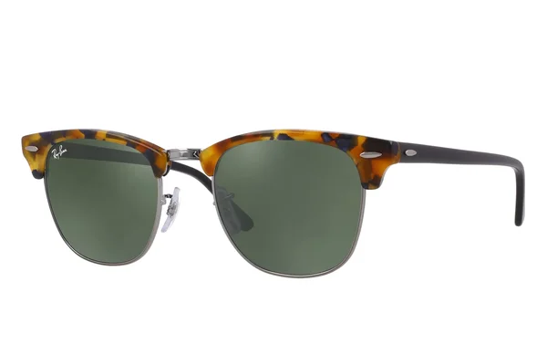 Ray-Ban RB3016-1158R5 Clubmaster Fleck Sunglasses - Tortoise Black/Blue Grey Classic Lens - 49mm