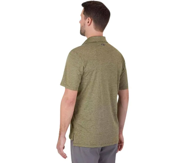 Outdoor Research Men's Chain Reaction Polo - Small - Fatigue Heather