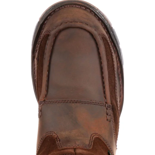 Men's Brown Georgia Athens Steel Toe Waterproof Wellington Size 14