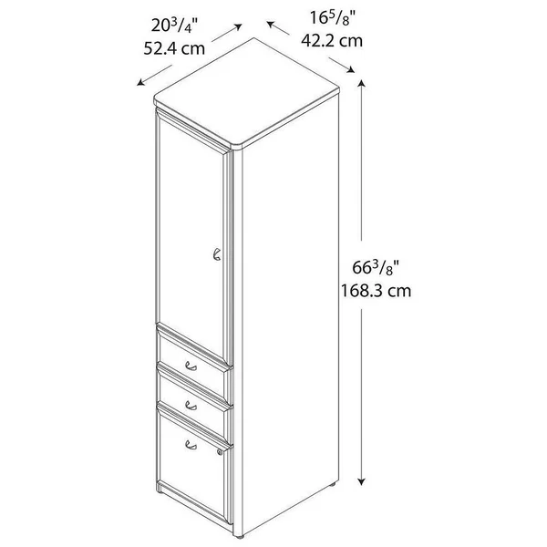 Bush Series A Vertical Locker - Natural Cherry