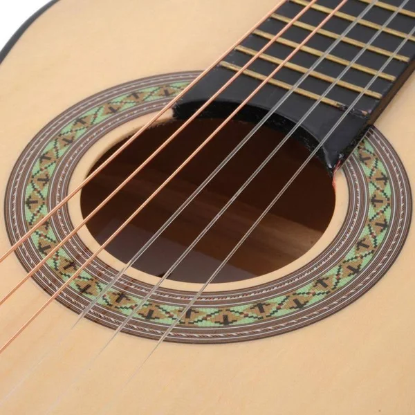 ADM Beginner Classical Guitar 30 inch Nylon Strings Bundle with Carrying Bag & Accessories - Natural Gloss