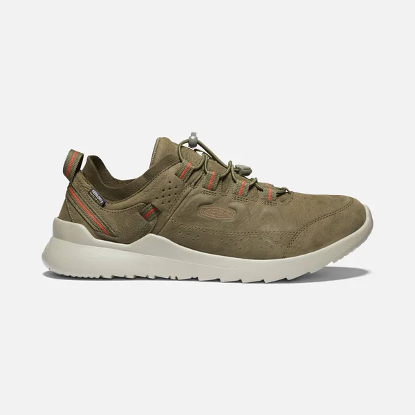 Keen Men's Highland WP Shoe - 9.5 - Dark Olive - Silver Birch