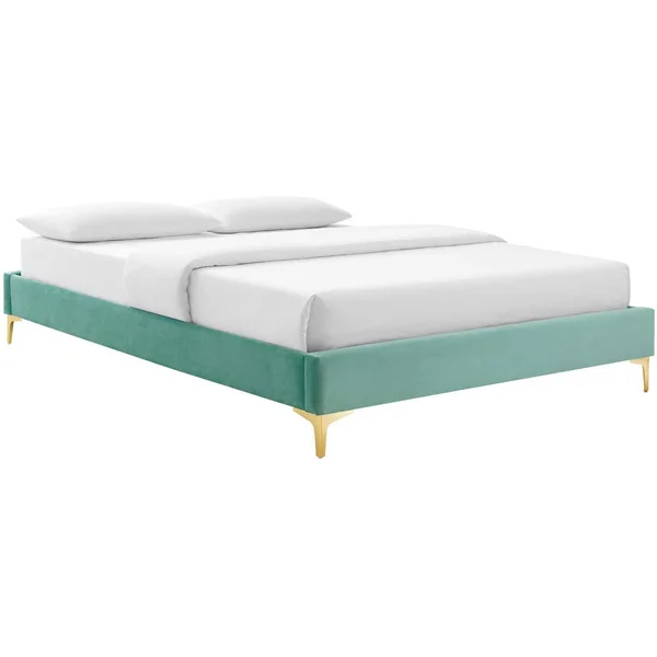 Modway Sutton Queen Performance Velvet Bed Frame - Mint