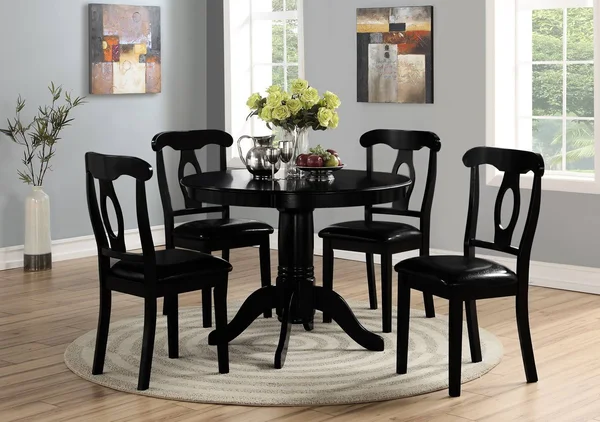 Angel Line 5-Piece Lindsey Dining Set - Black