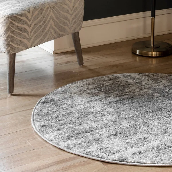 nuLOOM Modern Granite and Mist Grey Area Rug - 8& Round