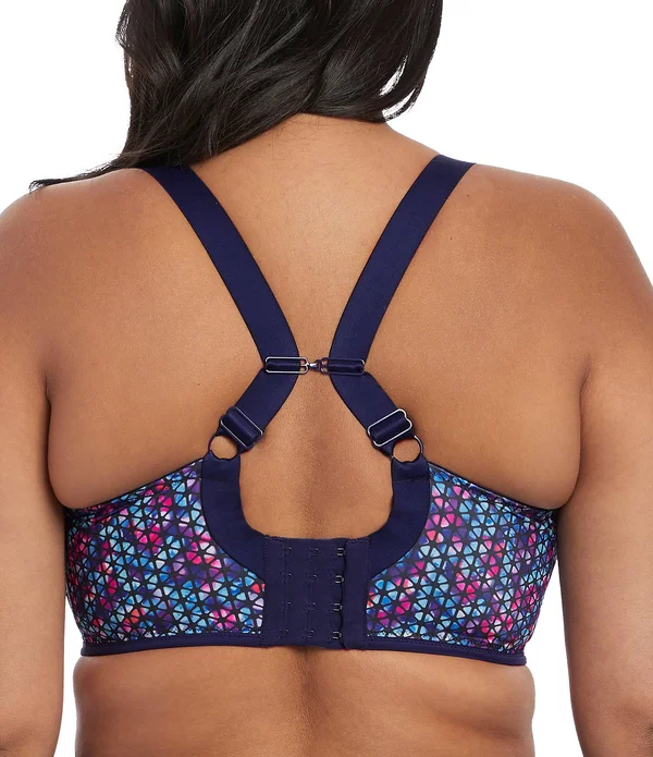 Elomi Energise Underwire Sports Bra Navy Geo - 38 - G EL8042