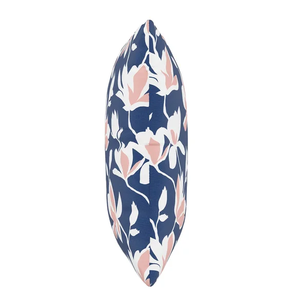 Floral Square Throw Pillow Navy/Blush - Skyline Furniture