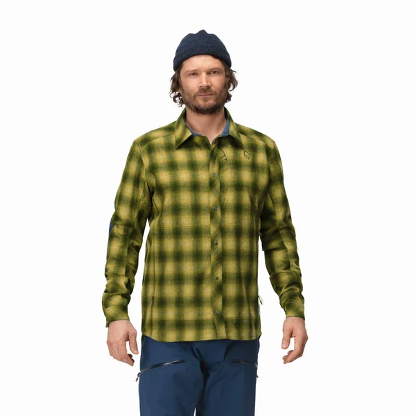 Norrona Tamok Wool Shirt Men, Olive Night, S