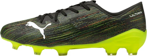 Puma Ultra 2.2 FG Soccer Cleats - Black, White & Yellow Alert - 10 - Each