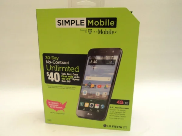 LG SMLGL63BGP5 Fiesta Simple Mobile 5.5& 1.4 GHz 4G LTE Phone Locked - Black