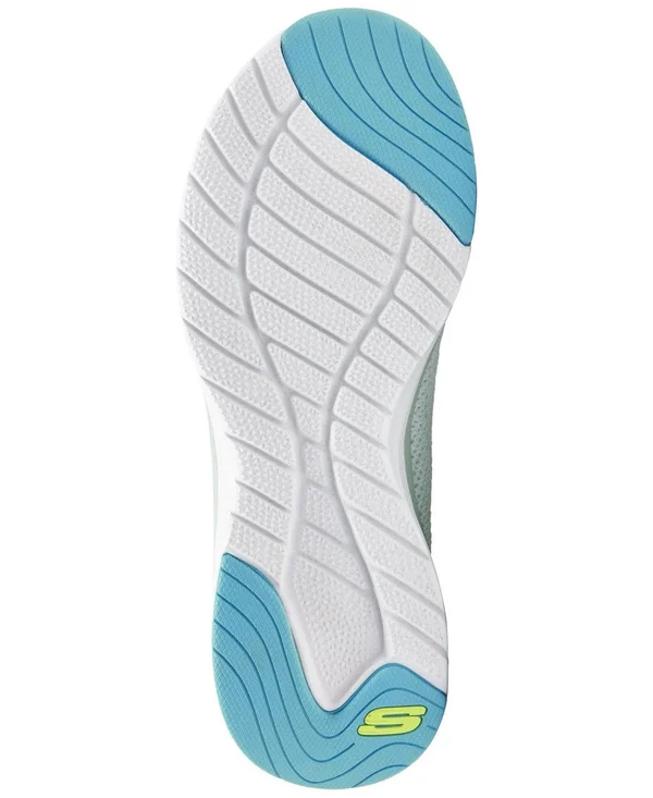 Skechers Women's Ultra Groove Sneakers - White/Turquoise, 9.5