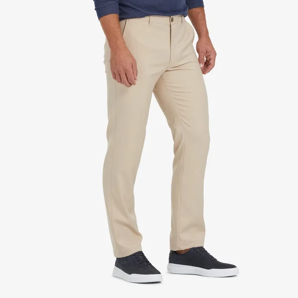 Mizzen + Main Baron Trim Fit Chino Mens Pant, Sand Solid 304, 30, 30