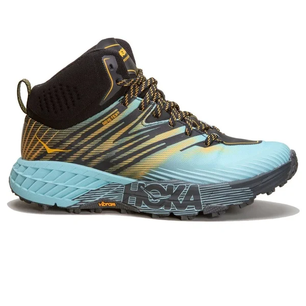 Hoka One One Women's Speedgoat Mid 2 GTX - 6 - Antigua Sand - Golden Rod