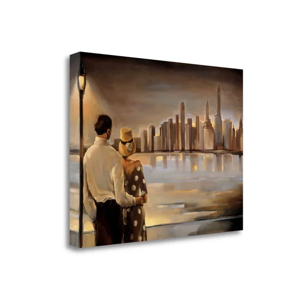 Tangletown Fine Art 'Reflections IV' Print on Wrapped Canvas - Beige