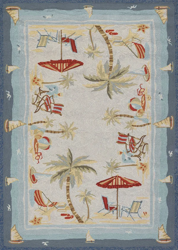 Couristan Outdoor Escape Pacific Heights/ocean 3ft.6in x 5ft.6in Rug