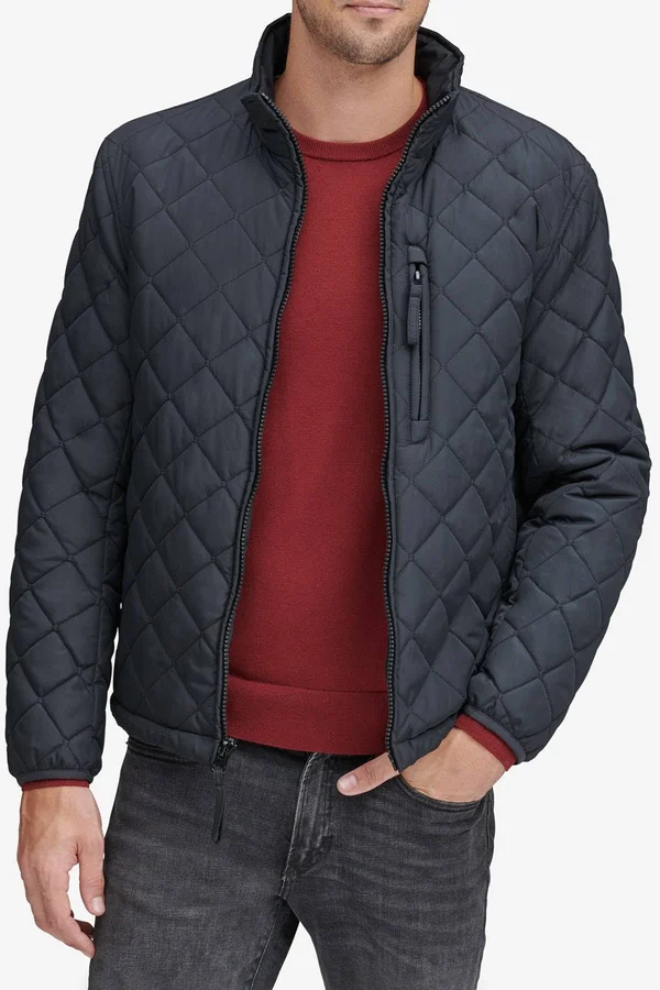Marc New York Men's Fillmore Quilted Sherpa Fleece-Lined Jacket - Black