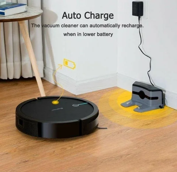 Costway Robot Vacuum Cleaner Self-Charge App Voice Control HEPA Filter Water Tank White