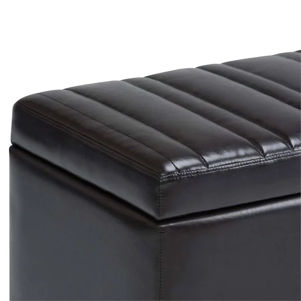 Simpli Home Darcy Storage Ottoman Bench - Tanners Brown